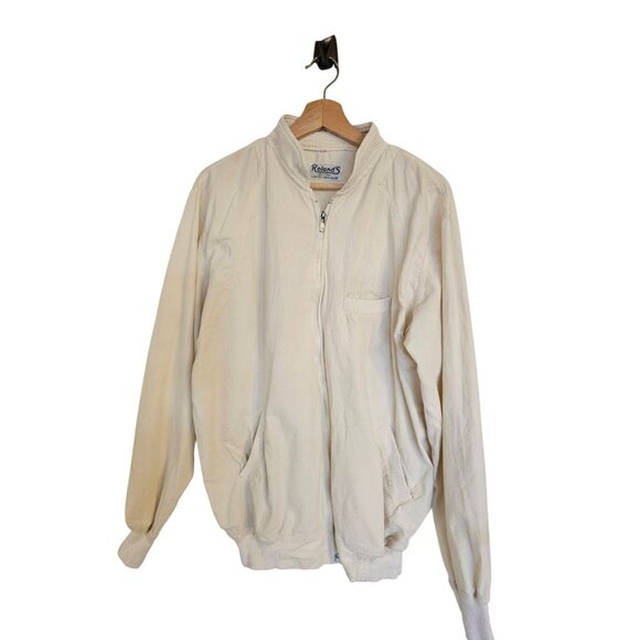 Vintage Roland's 90's jacket Size Large cream 100% cotton light weight